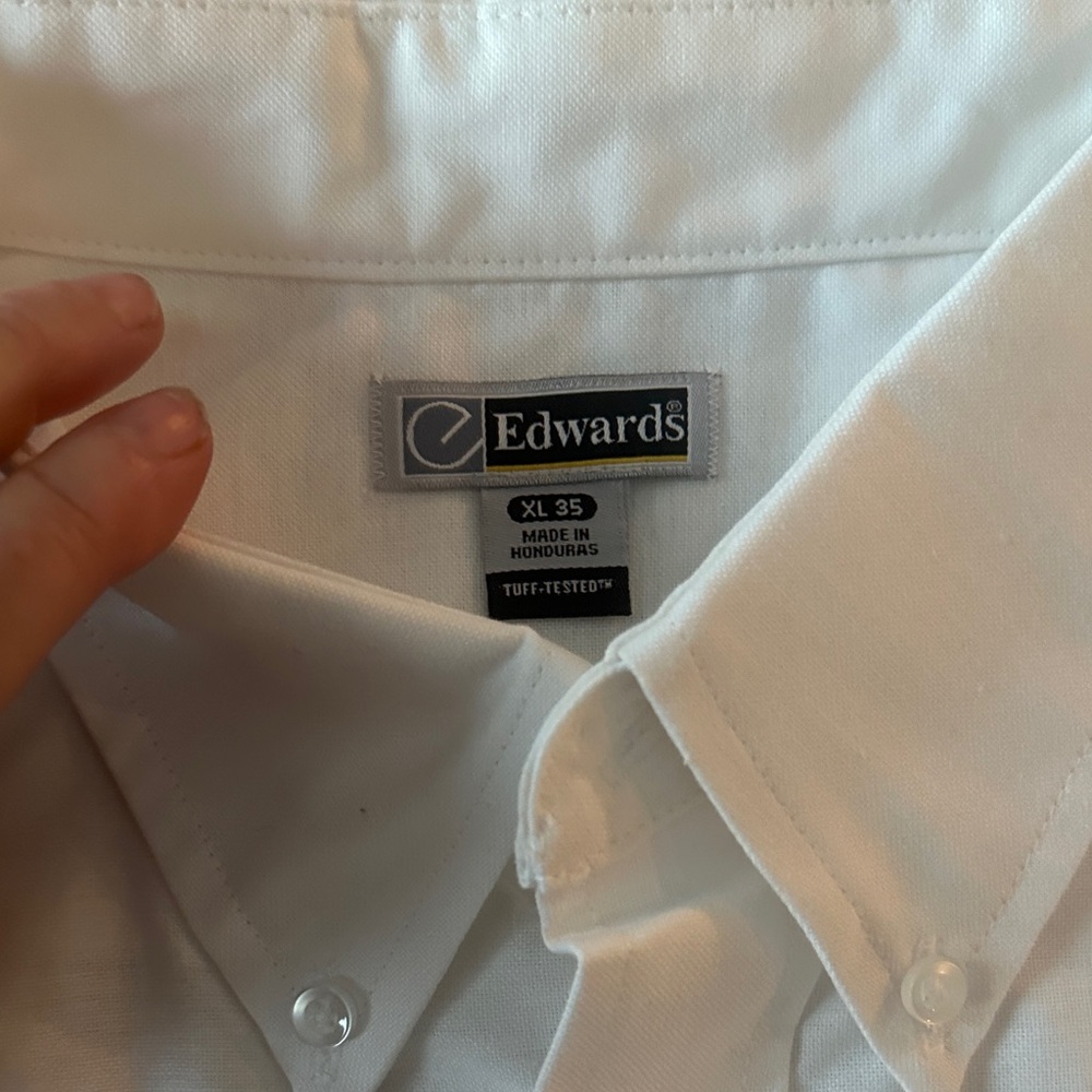 Edwards White Dress Shirt for Men